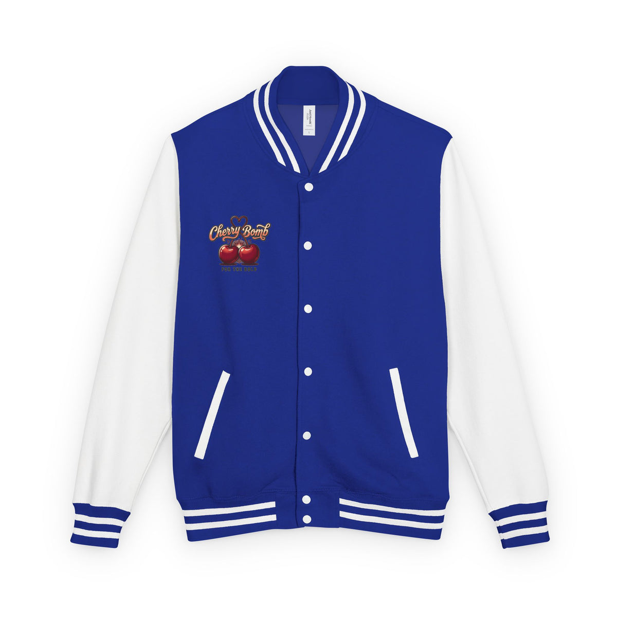 Cherry Bomb Letterman Jacket — 'Cherry Bomb For The Bold' Retro Varsity Jacket