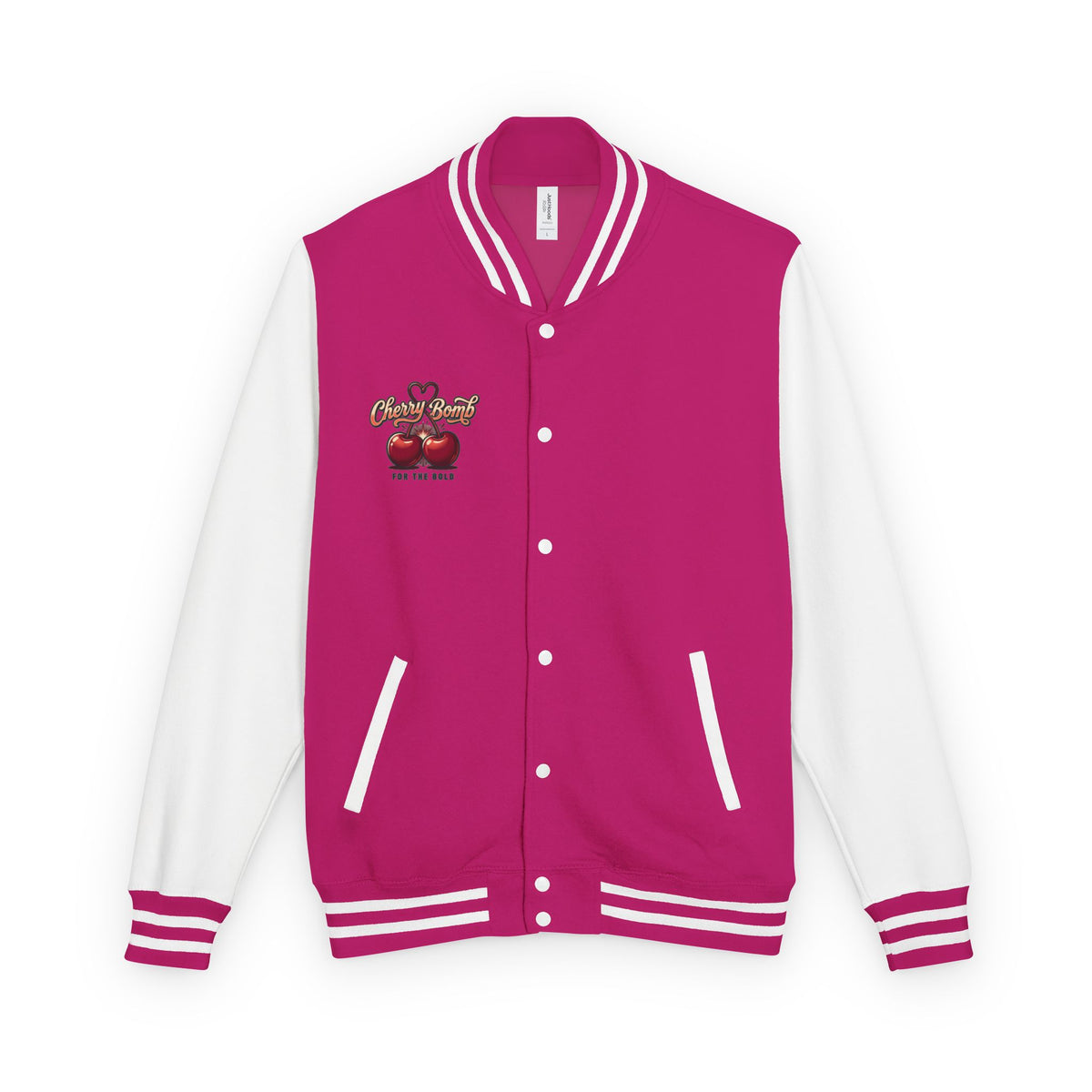 Cherry Bomb Letterman Jacket — 'Cherry Bomb For The Bold' Retro Varsity Jacket