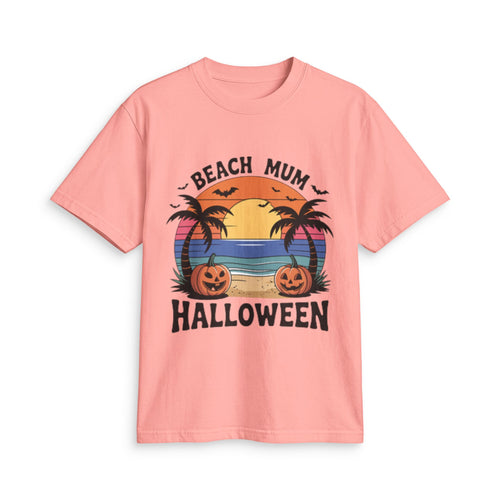 Beach Mum Halloween T-Shirt — Retro Palm Pumpkin Graphic Tee