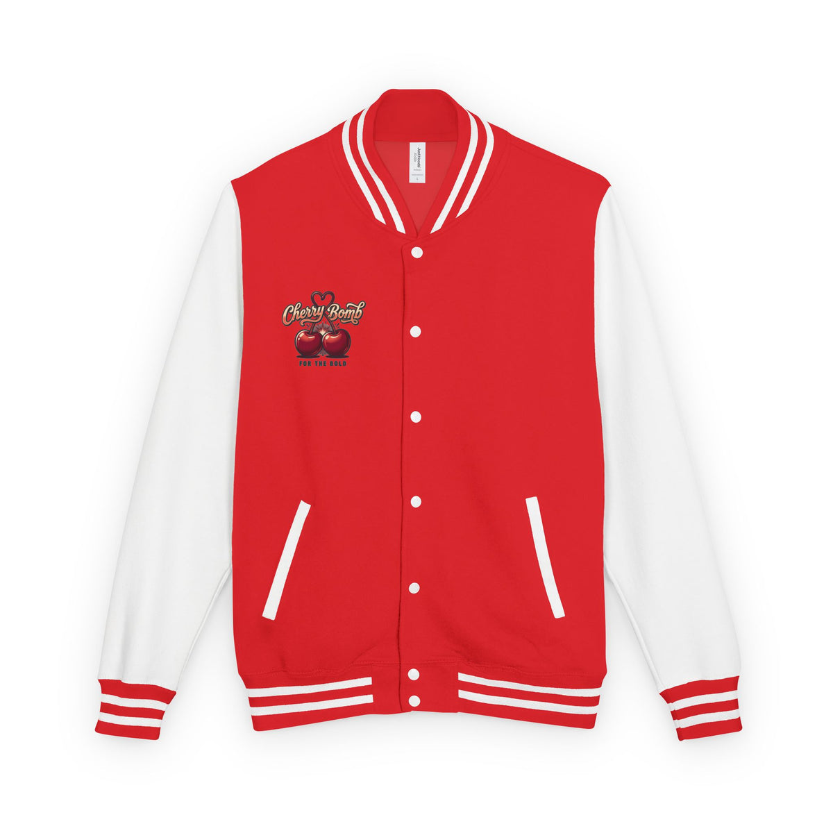 Cherry Bomb Letterman Jacket — 'Cherry Bomb For The Bold' Retro Varsity Jacket