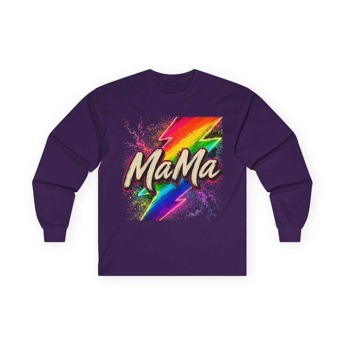 Mama Rainbow Lightning Long Sleeve Tee