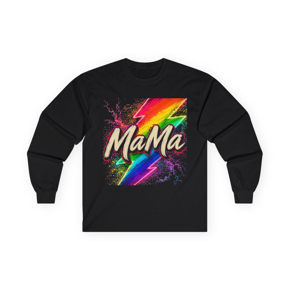 Mama Rainbow Lightning Long Sleeve Tee