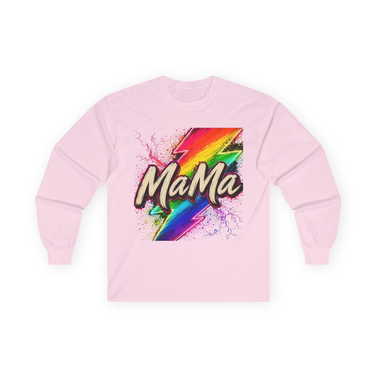 Mama Rainbow Lightning Long Sleeve Tee