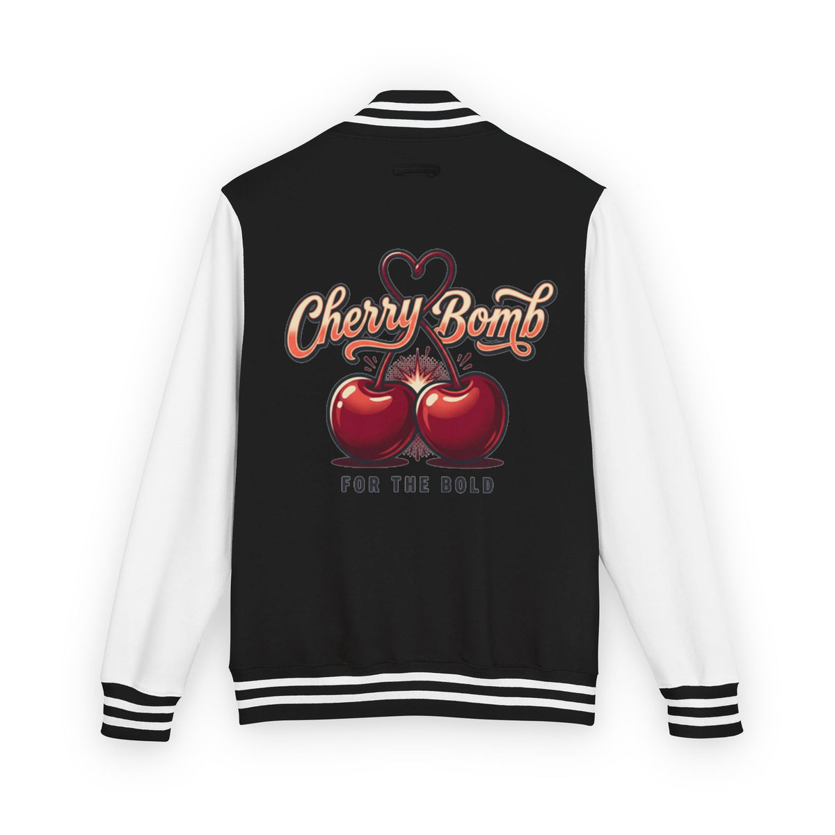 Cherry Bomb Letterman Jacket — 'Cherry Bomb For The Bold' Retro Varsity Jacket