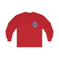 Long Sleeve Tee —  Pink Cancer Survivor Retro Beach Design (Breast Cancer Awareness)