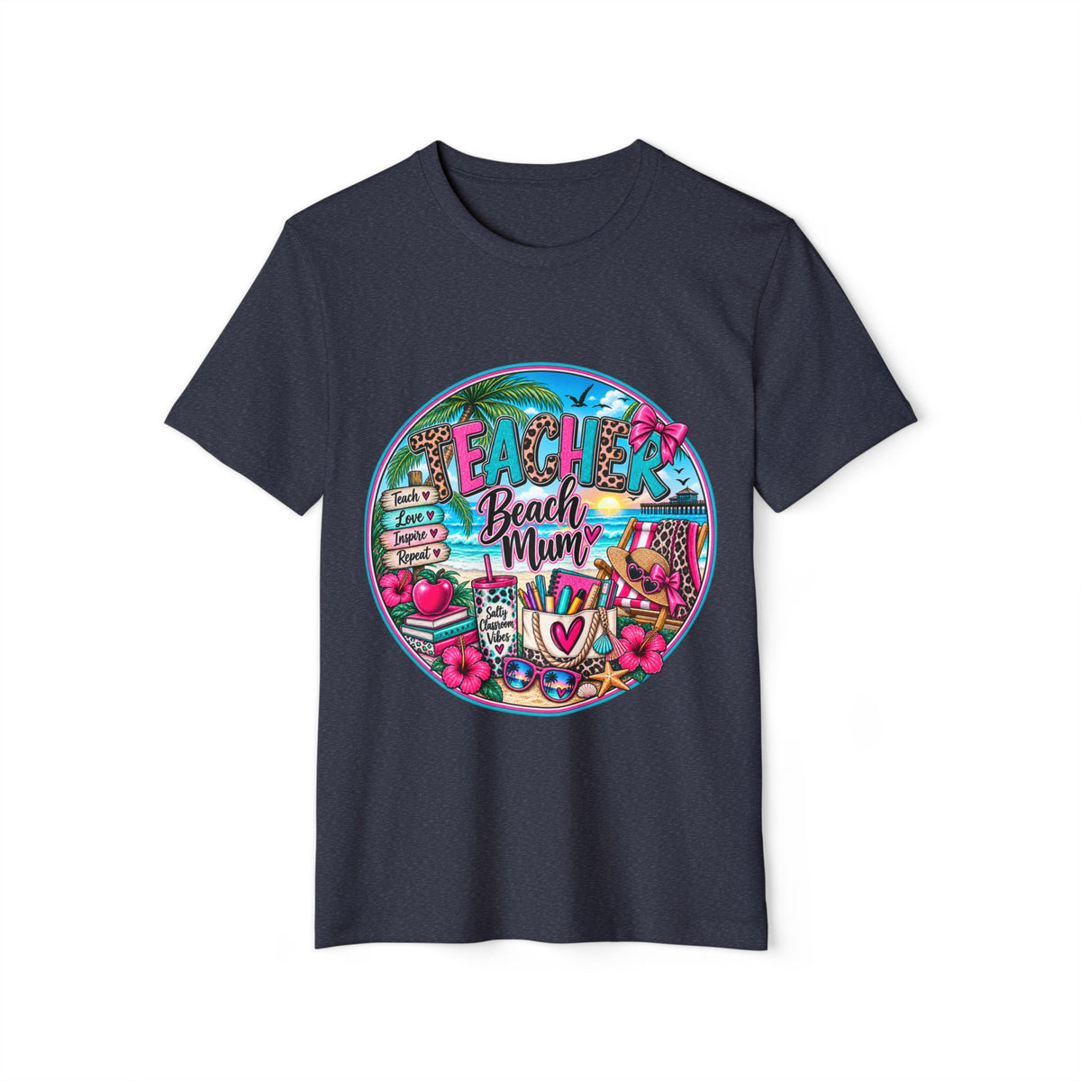 Teacher Beach Mom T-Shirt – Tropical Summer Teacher Appreciation Shirt