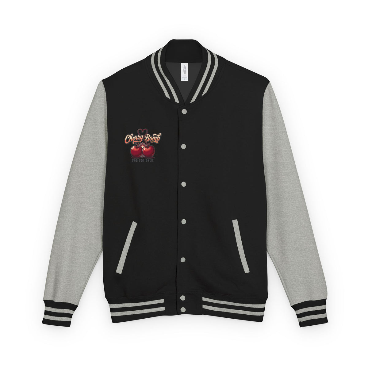 Cherry Bomb Letterman Jacket — 'Cherry Bomb For The Bold' Retro Varsity Jacket