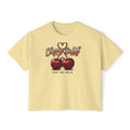 Cherry Bomb Graphic Tee — "Cherry Bomb For The Bold" Women's Boxy T‑Shirt