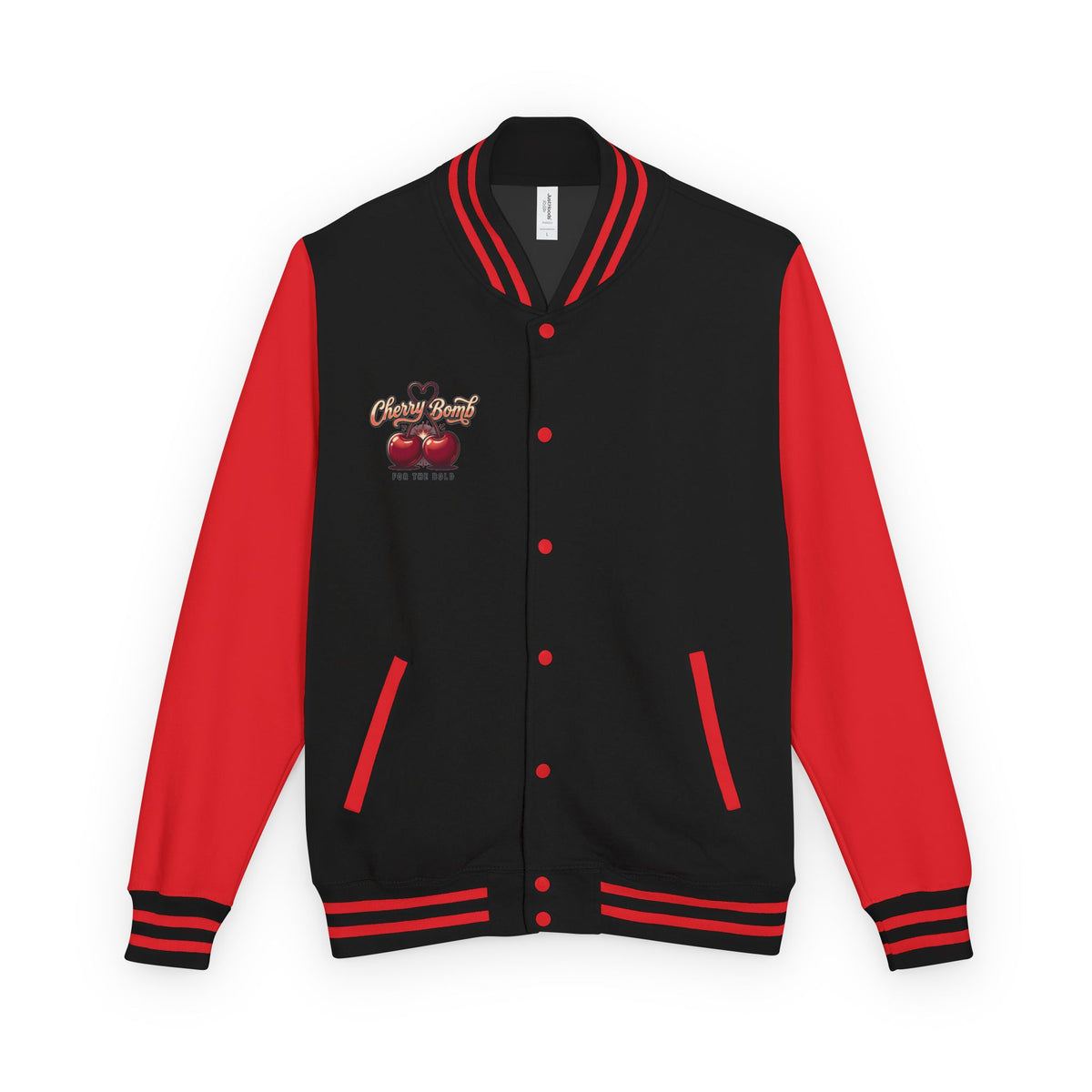 Cherry Bomb Letterman Jacket — 'Cherry Bomb For The Bold' Retro Varsity Jacket