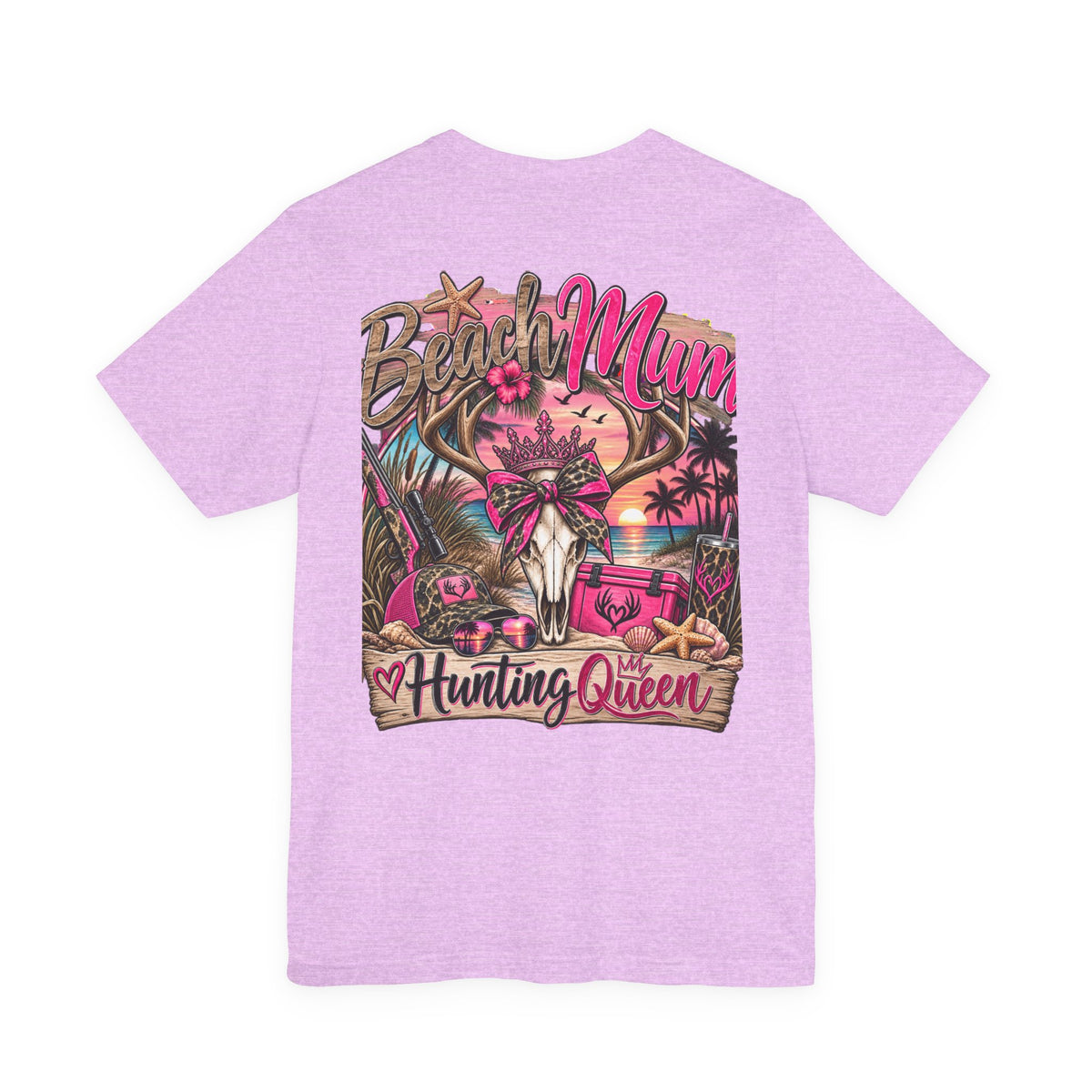 Beach Mum Hunting Queen T‑Shirt