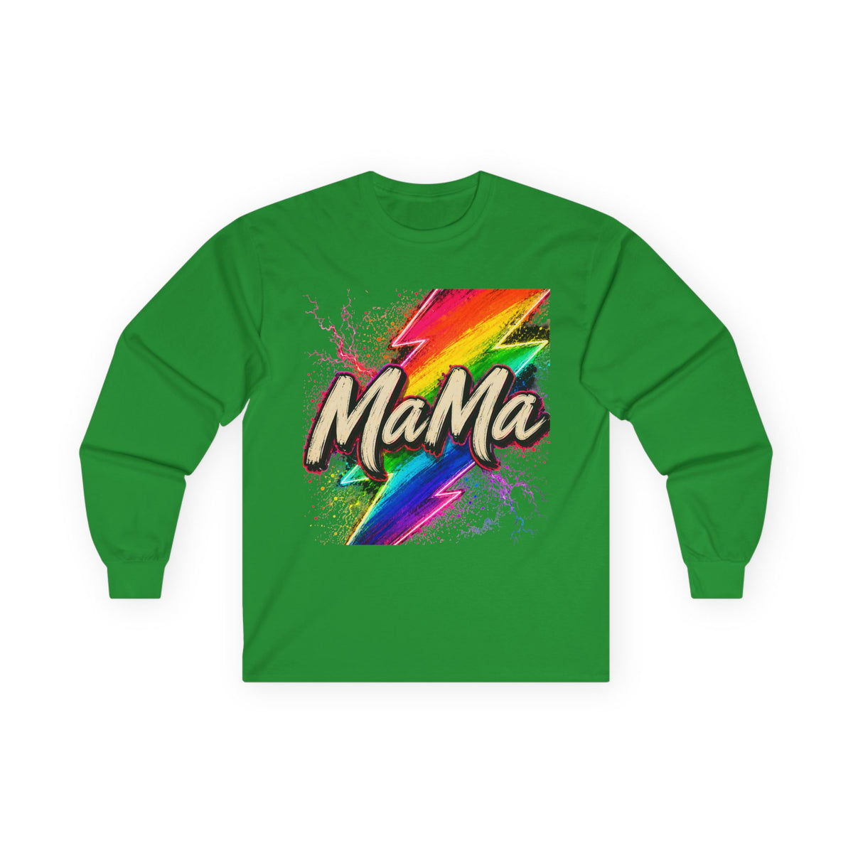 Mama Rainbow Lightning Long Sleeve Tee