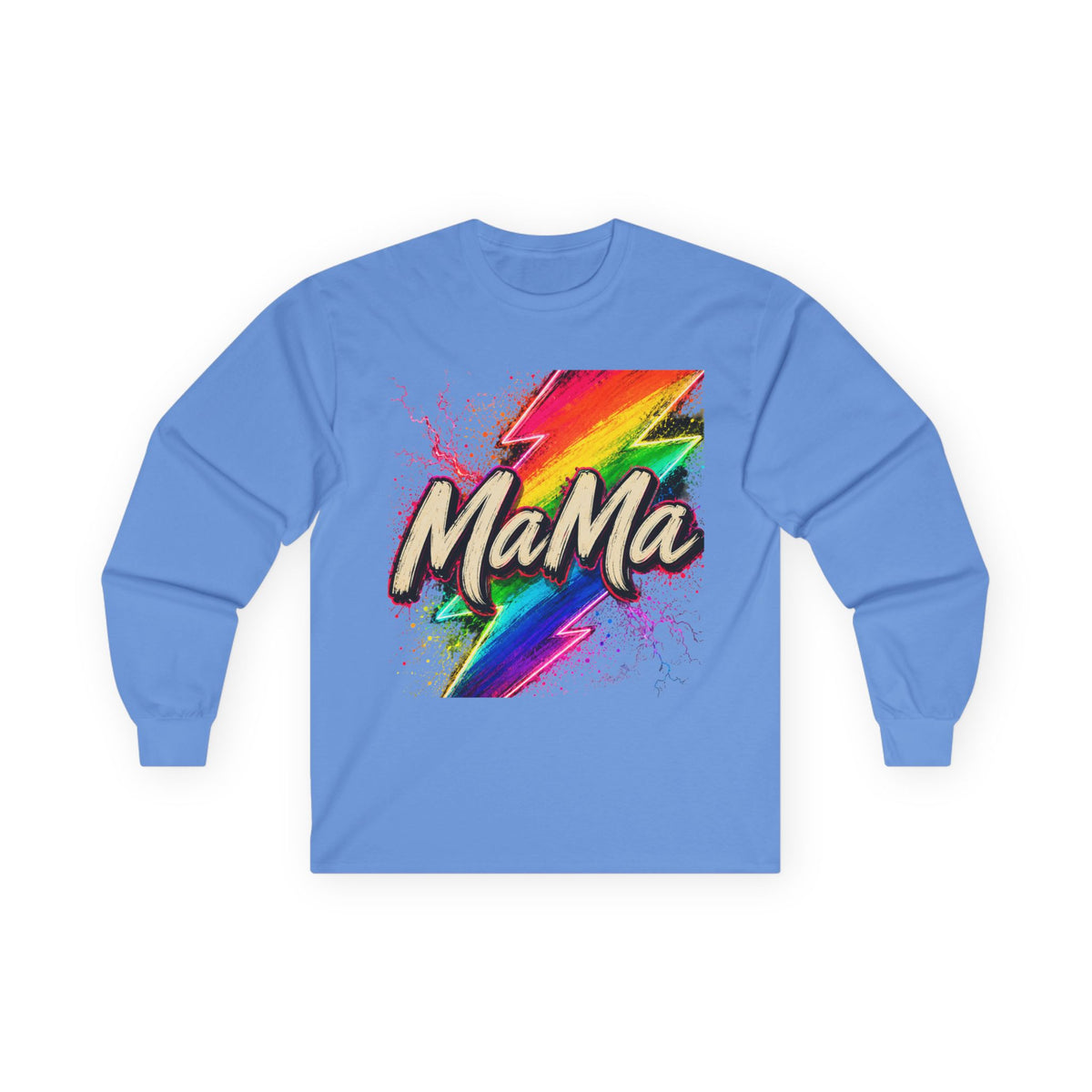 Mama Rainbow Lightning Long Sleeve Tee