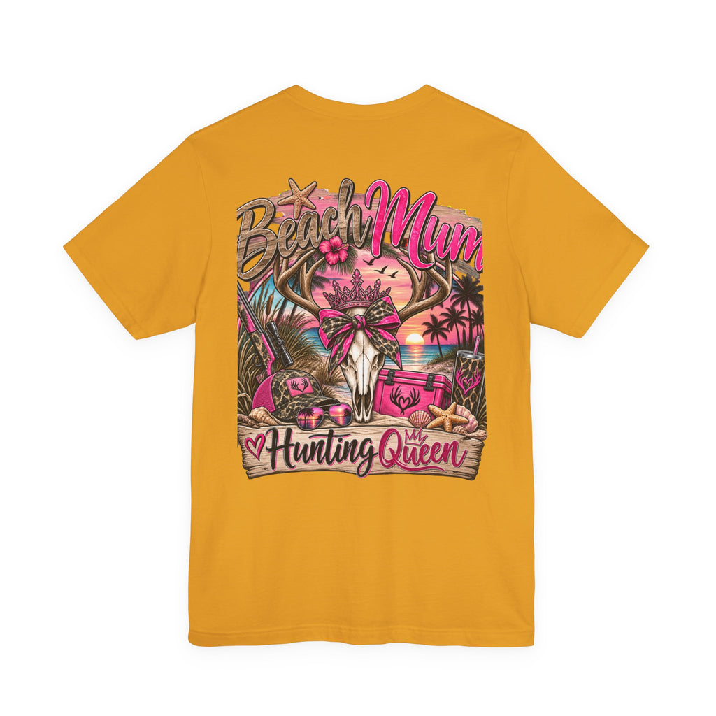 Beach Mum Hunting Queen T‑Shirt