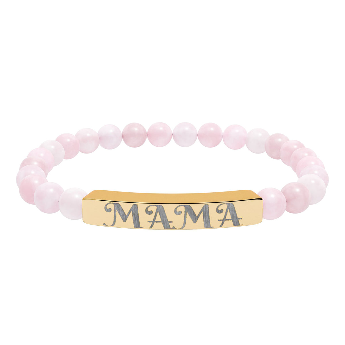 Engraved 'MAMA' Natural Stone Stretch Bracelet