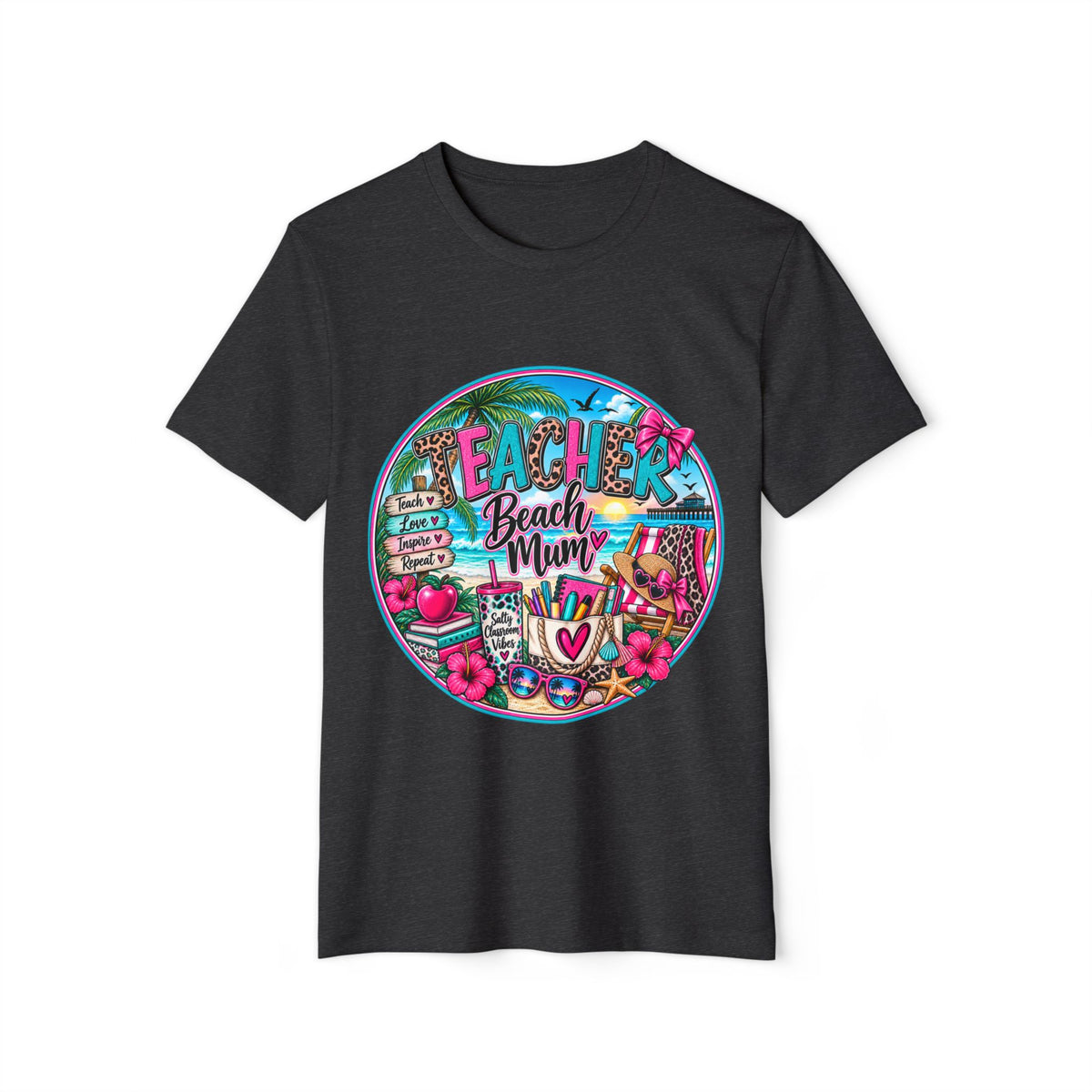 Teacher Beach Mom T-Shirt – Tropical Summer Teacher Appreciation Shirt