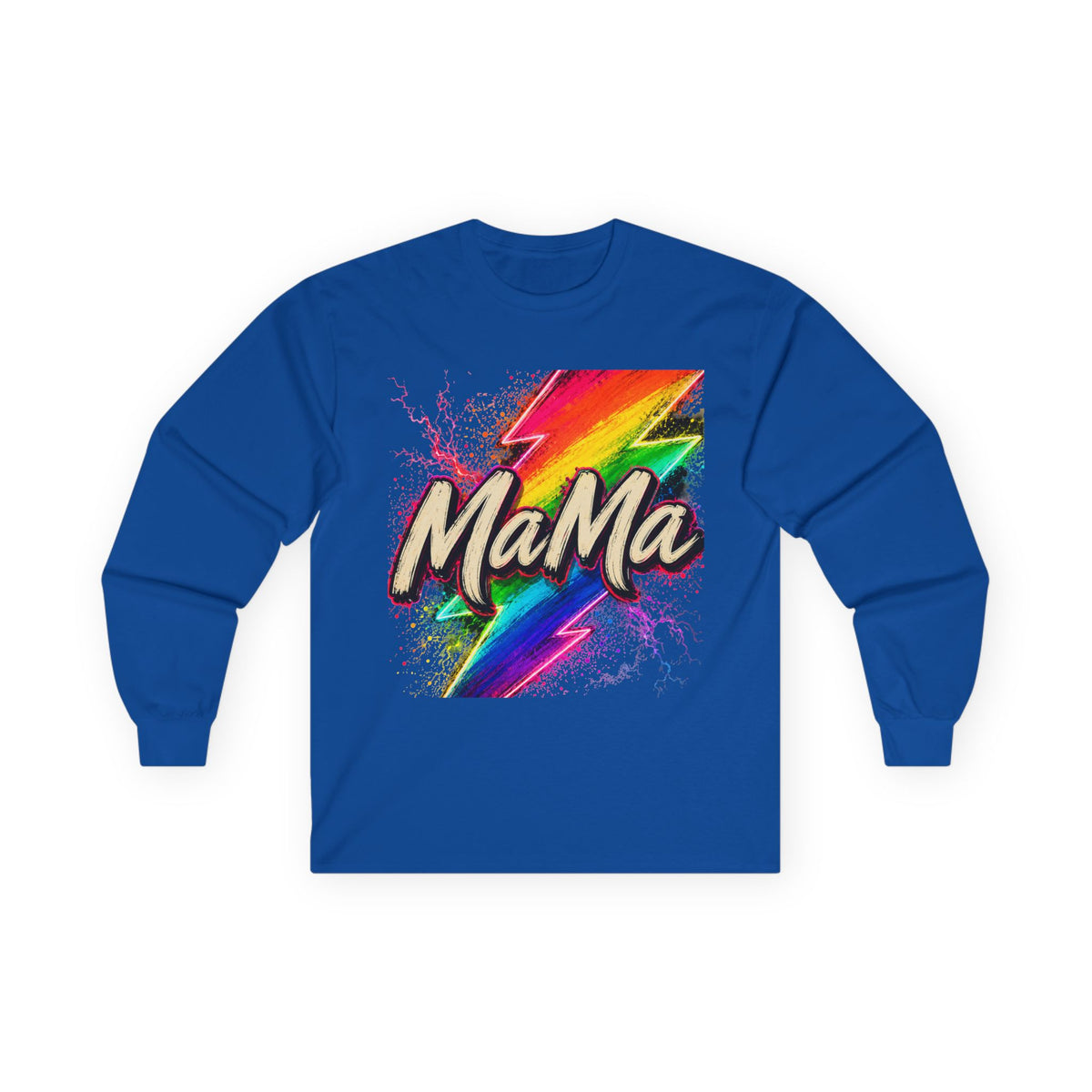 Mama Rainbow Lightning Long Sleeve Tee