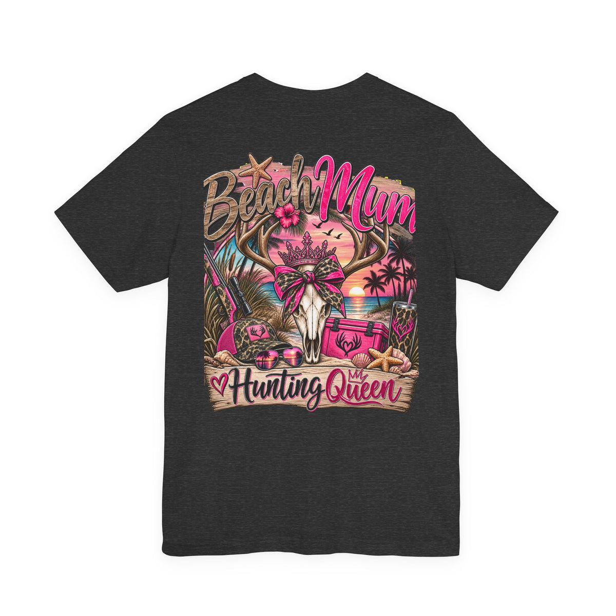 Beach Mum Hunting Queen T‑Shirt