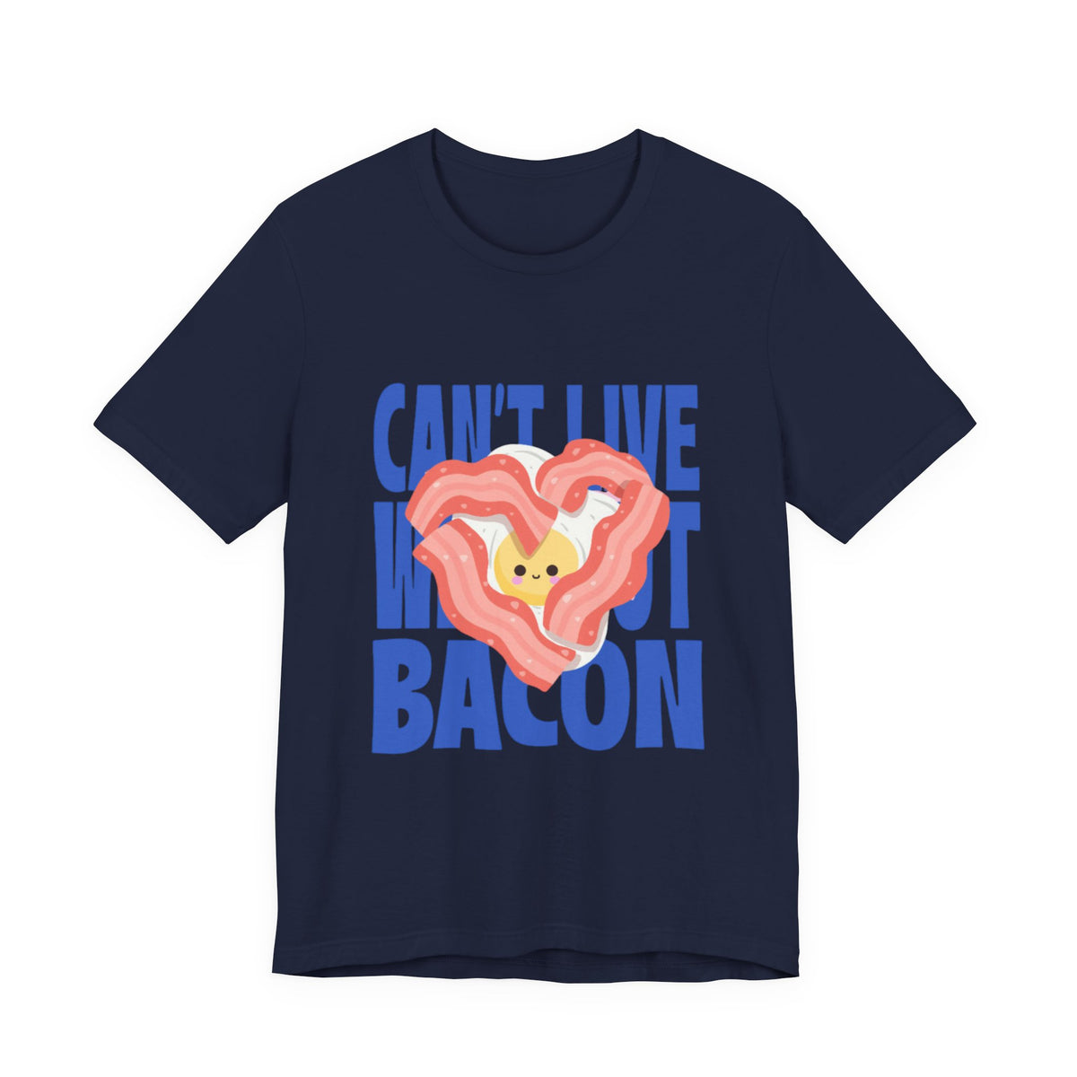 Can't Live Without Bacon T‑Shirt — Cute Heart Bacon Graphic Tee