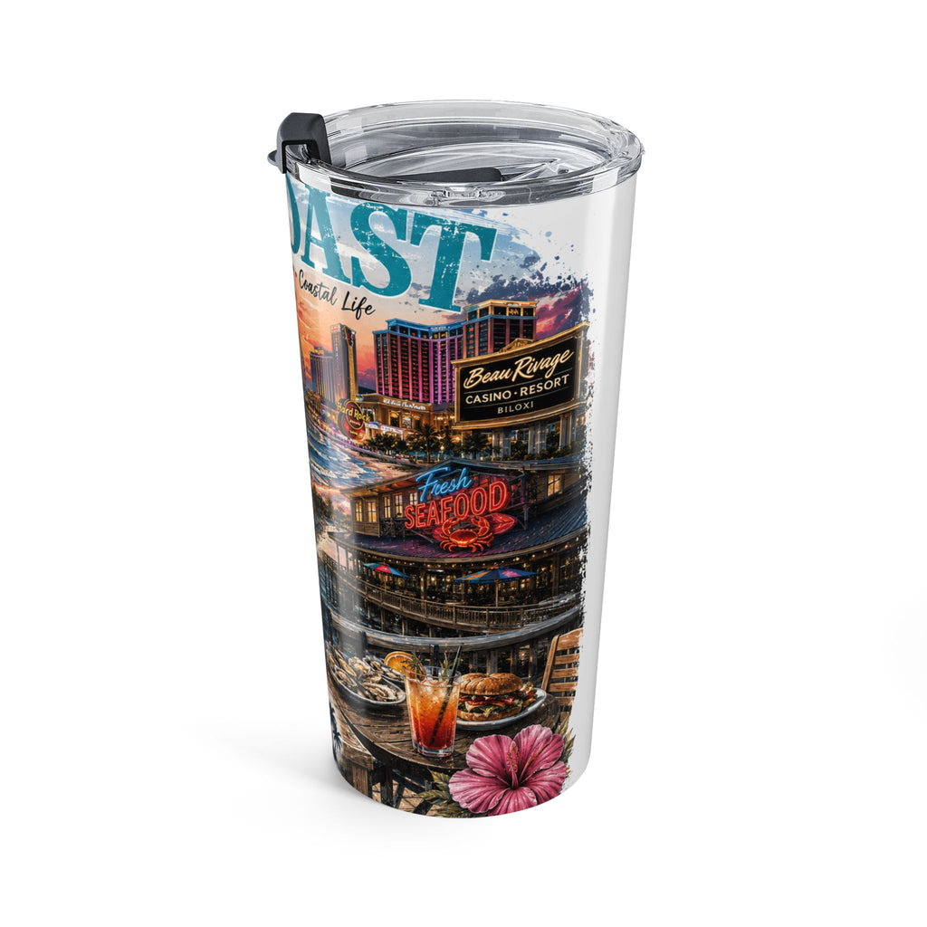 Coastal Vibes 20oz Tumbler — Beach Life Sunset Travel Mug