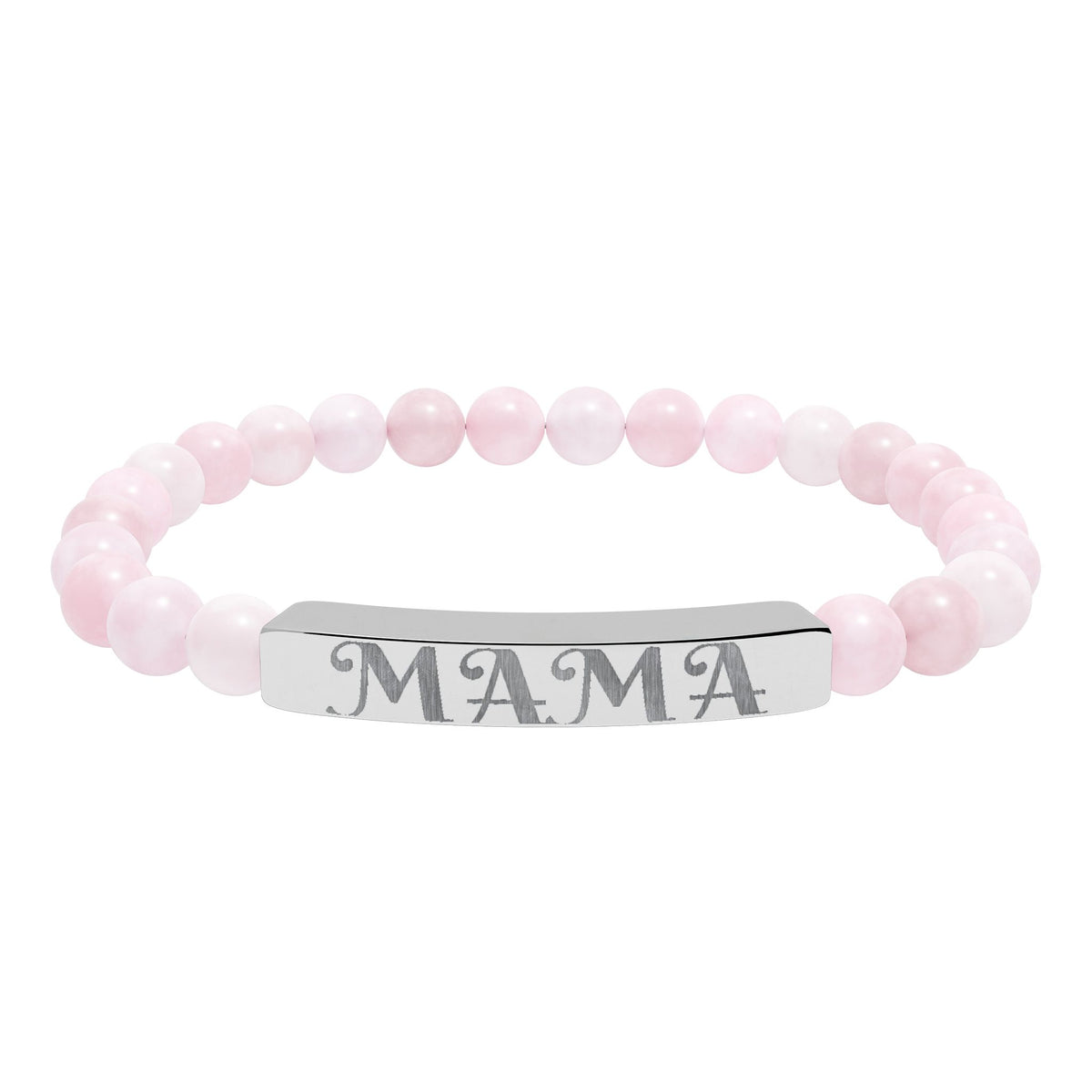 Engraved 'MAMA' Natural Stone Stretch Bracelet