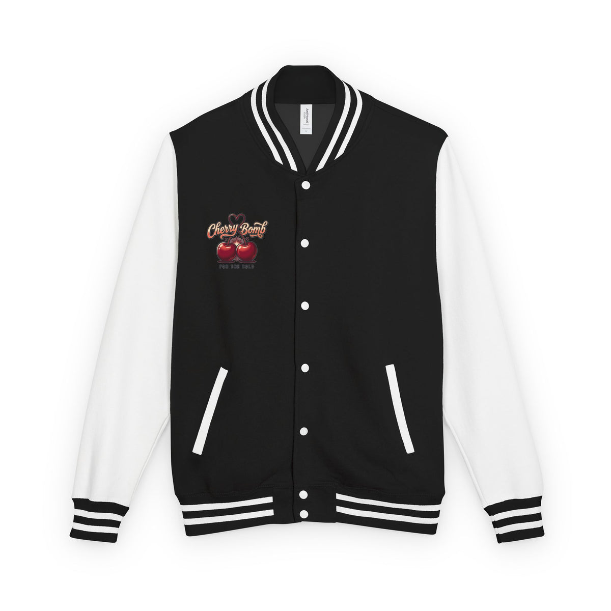 Cherry Bomb Letterman Jacket — 'Cherry Bomb For The Bold' Retro Varsity Jacket