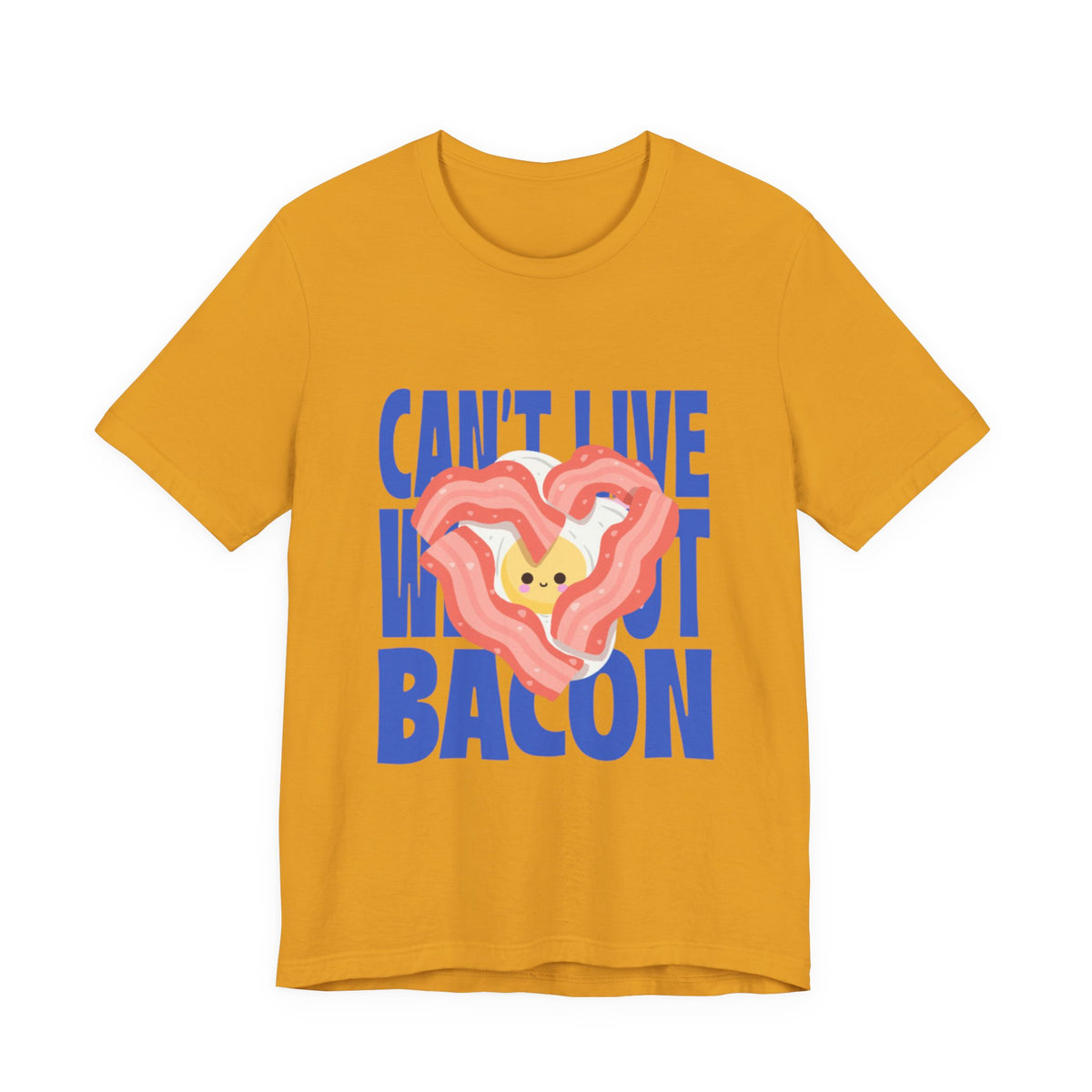 Can't Live Without Bacon T‑Shirt — Cute Heart Bacon Graphic Tee