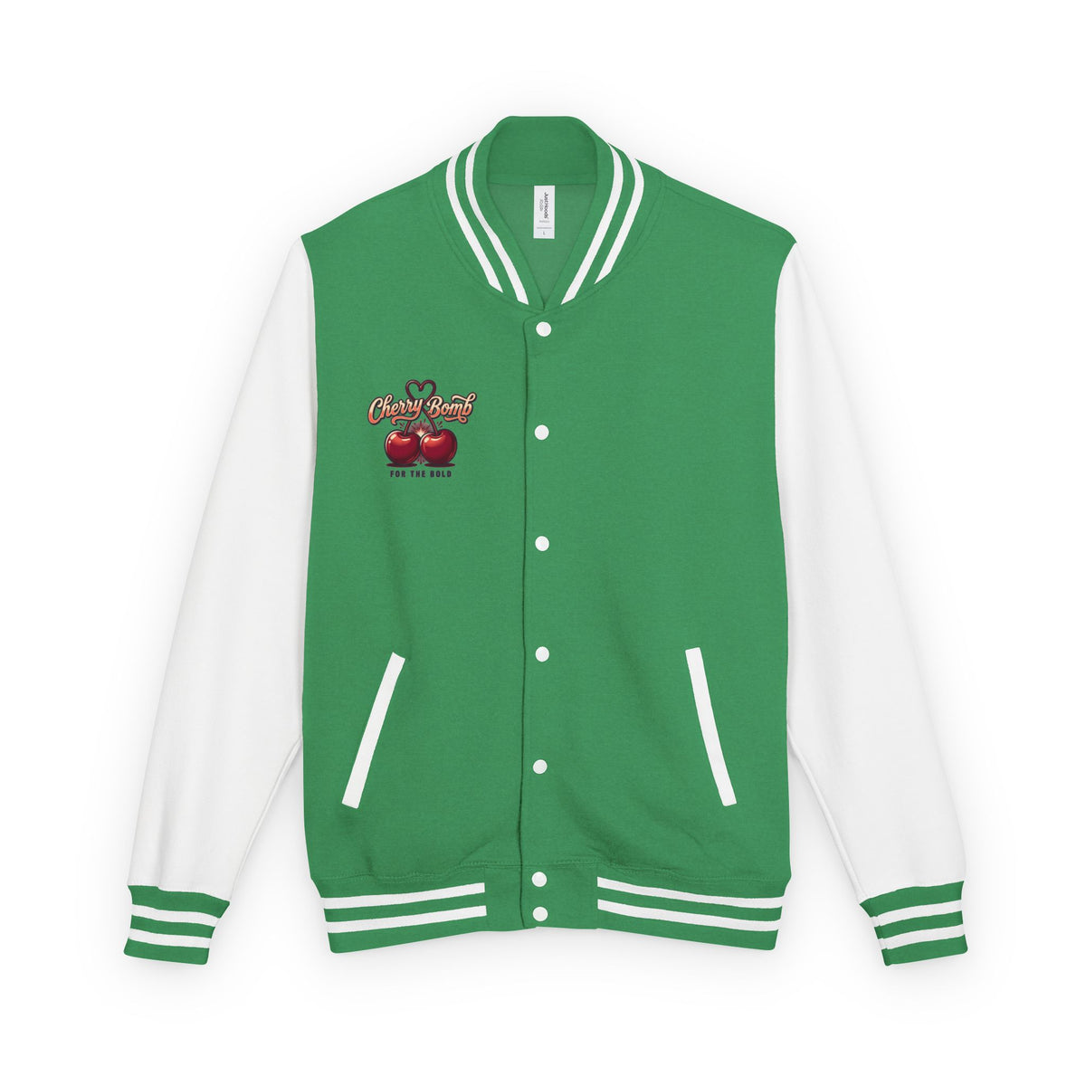 Cherry Bomb Letterman Jacket — 'Cherry Bomb For The Bold' Retro Varsity Jacket
