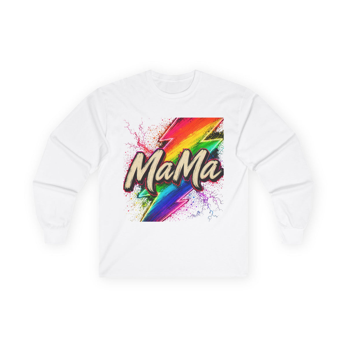 Mama Rainbow Lightning Long Sleeve Tee